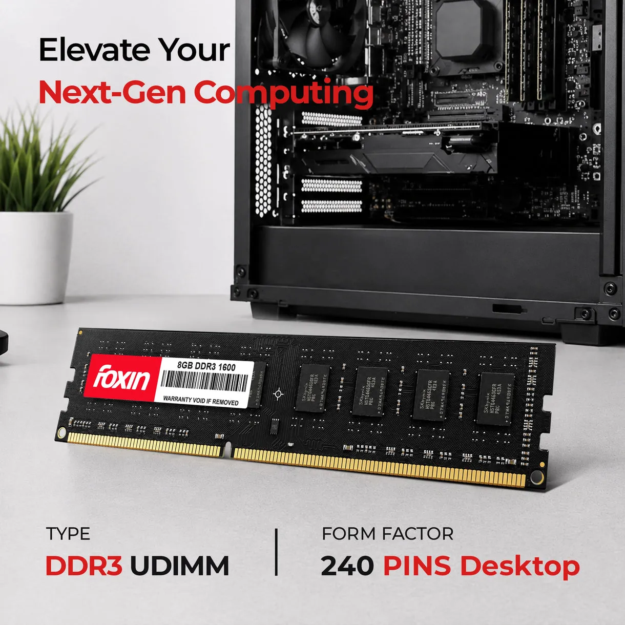 Foxin Desktop Ram 8GB DDR3 1600Mhz view 3